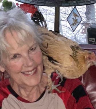 Marsi with Peanut on her shoulder