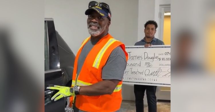 This crossing guard once saved a boy's life, and now he's getting repaid!