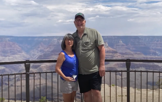 Ron and his wife were on vacation when he had a heart attack.