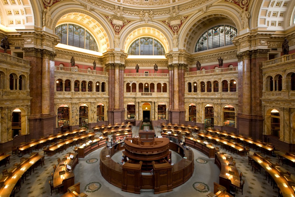 View of the Library of Congress.