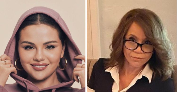 Image shows Selena Gomez and Rosie Perez in separate frames.