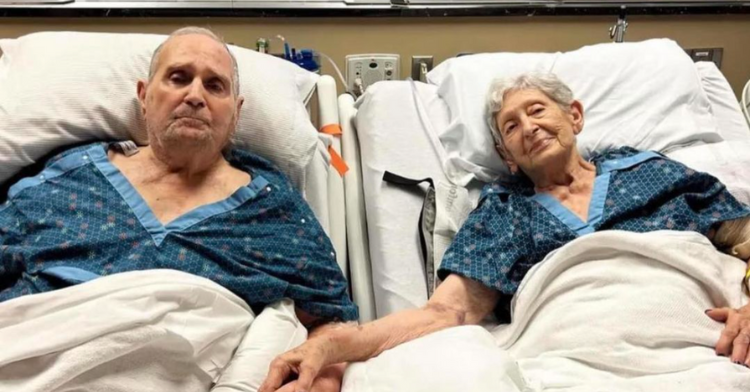 elderly couple in hospital