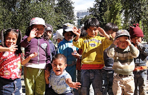 Happy kids posing for the camera.