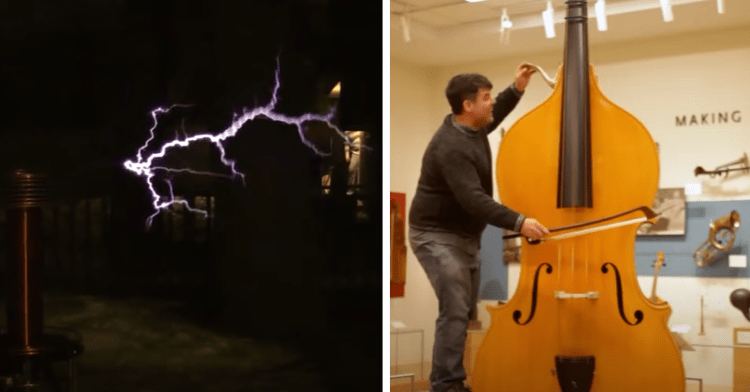Tesla coil and octobass