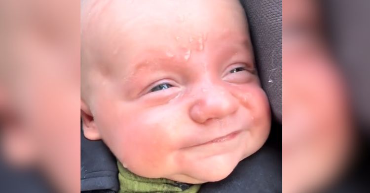 This poor baby got an unintended shower!