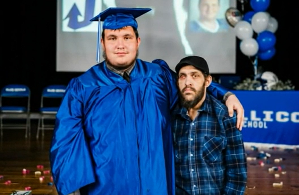A dad with months to live got to see his son graduate. 