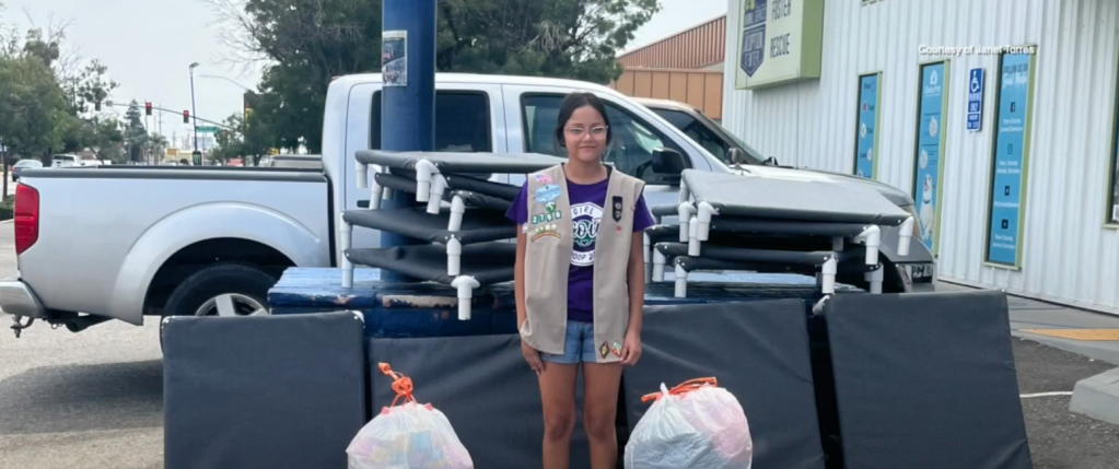 girl scout builds beds for homeless dogs