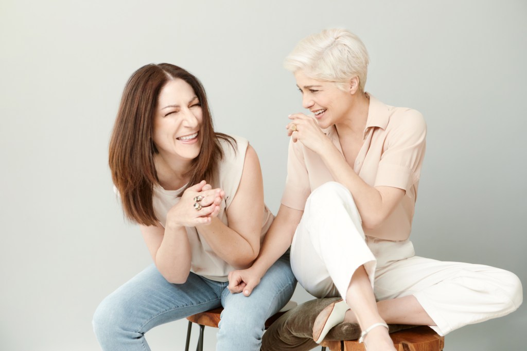 Terri Bryant laughs with Selma Blair