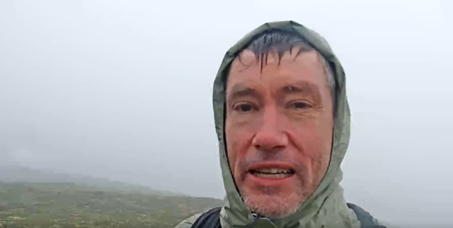 The hiker asked live viewers for help. 