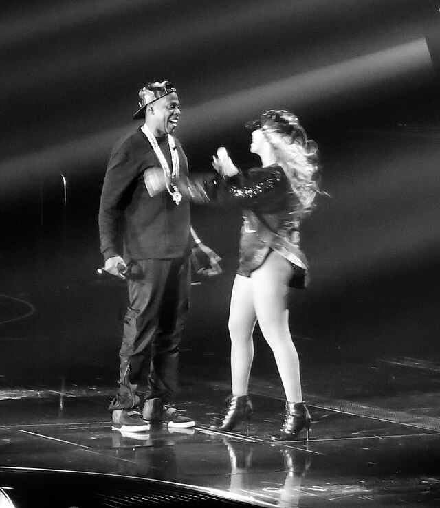 Jay-Z and Beyoncé on stage
