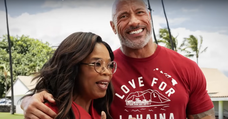 Oprah Winfrey and The Rock.