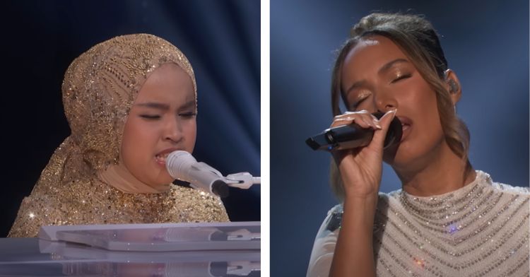 Putri Ariani and Leona Lewis sing a duet together.