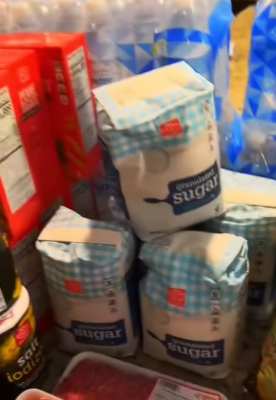 a picture of the large amount of groceries