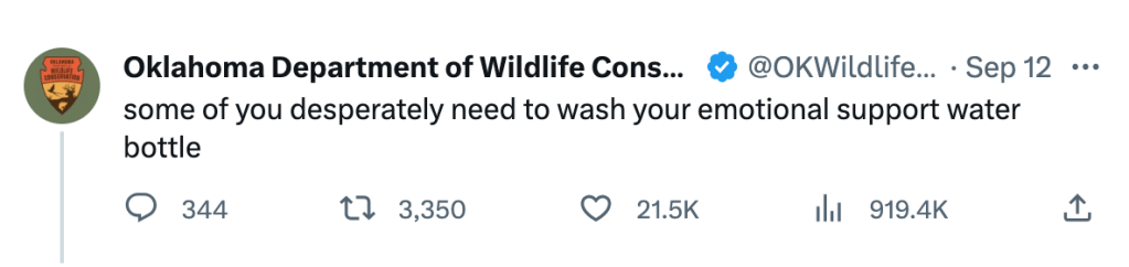 funny water bottle tweet