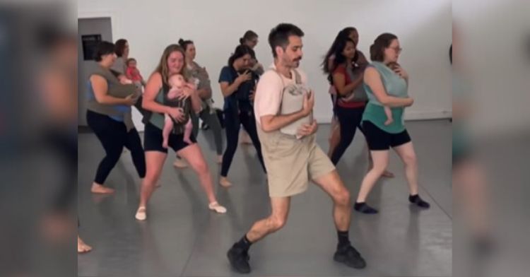 Bonding with infants and toddlers at Baby Dance Club.