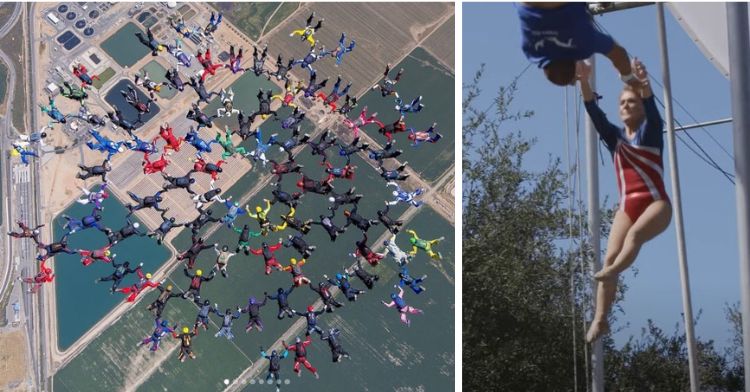 Senior citizen parachutists and an 80-yo flying trapeze artist are world record breakers