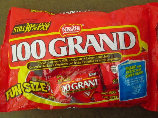 bag of 100 grand candies
