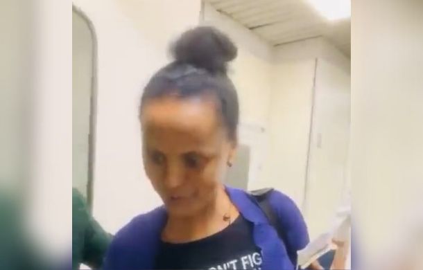 Mom checks in for a flight home after working abroad for 30 years.