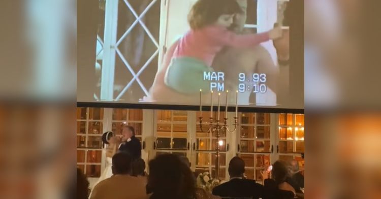 A bride and her dad shared a beautiful moment during the father-daughter dance.