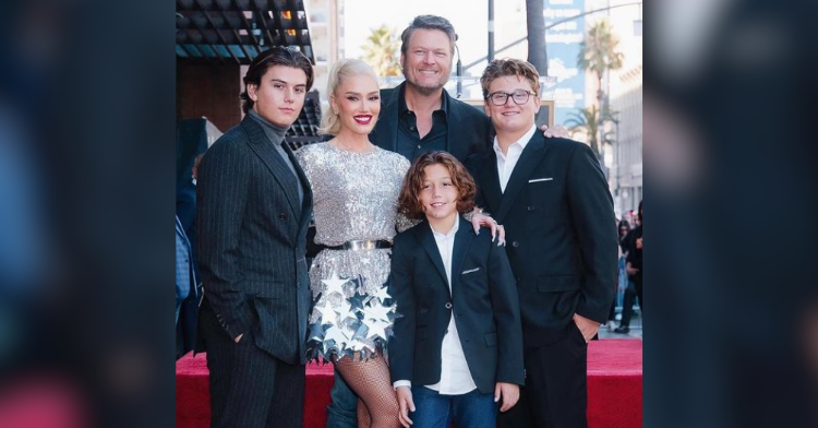 gwen stefani, blake shelton, and kids