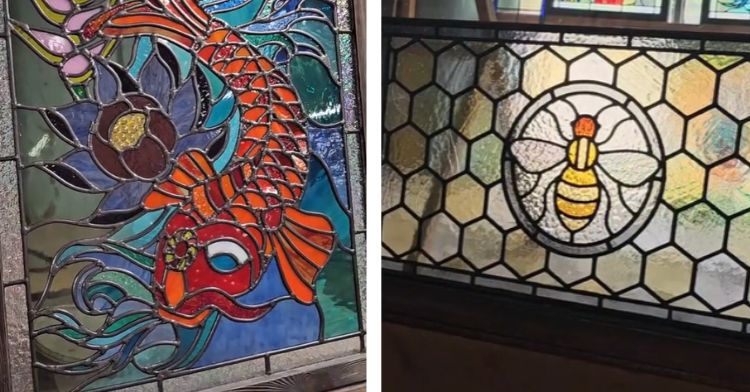 This artist creates gorgeous stained glass windows.