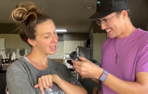 Man show's woman an object