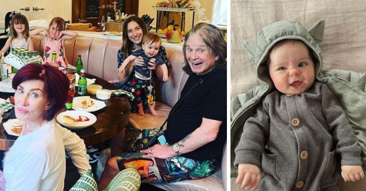 Family values are important in the Osbourne clan as Sharon and Ozzy share a meal with some of their grandchildren.