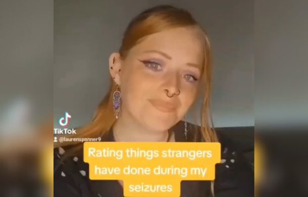 Lauren Spanner rates reactions to seizures in a video