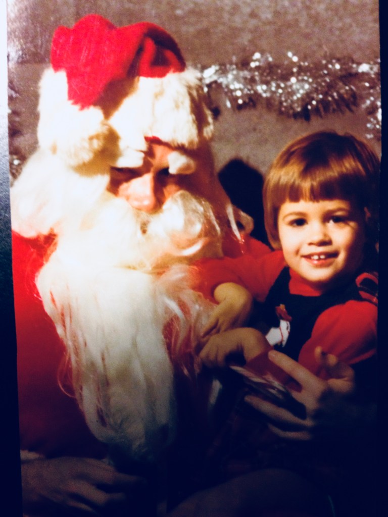 shawn as a little girl with santa