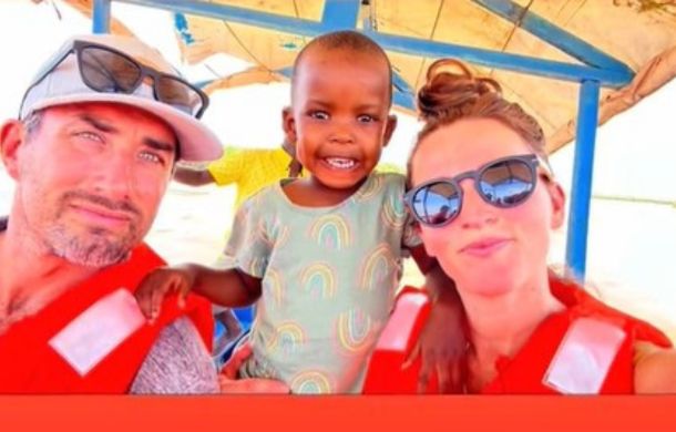 couple meet adopted daughter in Africa