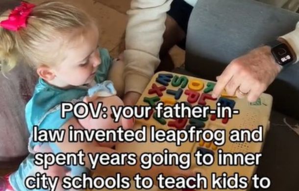 After years of helping inner city children, Michael Wood, inventor of LeapFrog, settles in to teach his granddaughter using an original prototype model.