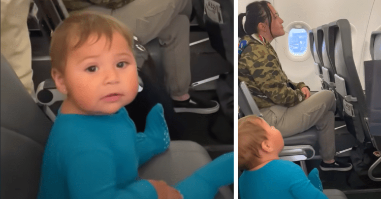 sweet baby on delayed flight
