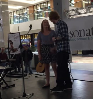 Ed Sheeran surprise duet at mall