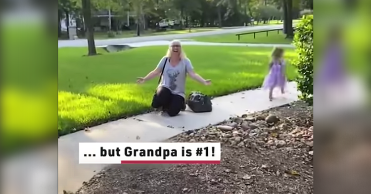 toddler passes grandma hugs grandpa