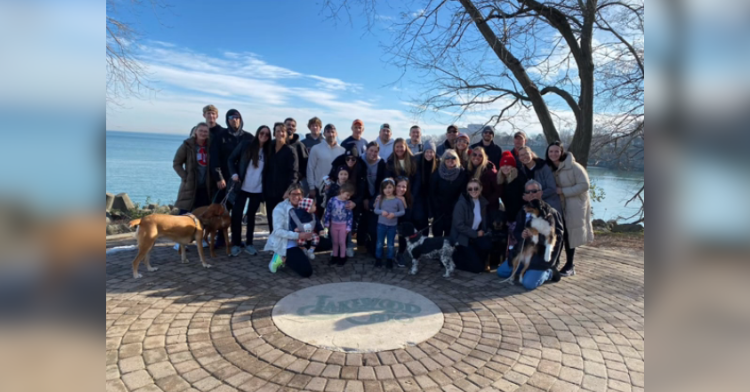 big family posing for picture