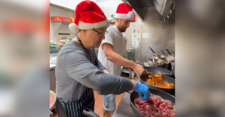 Jimmy Darts and a restaurant owner cook meals for the homeless.