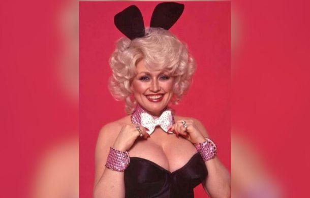 Dolly Parton in her iconic Playboy Bunny costume from 1978.