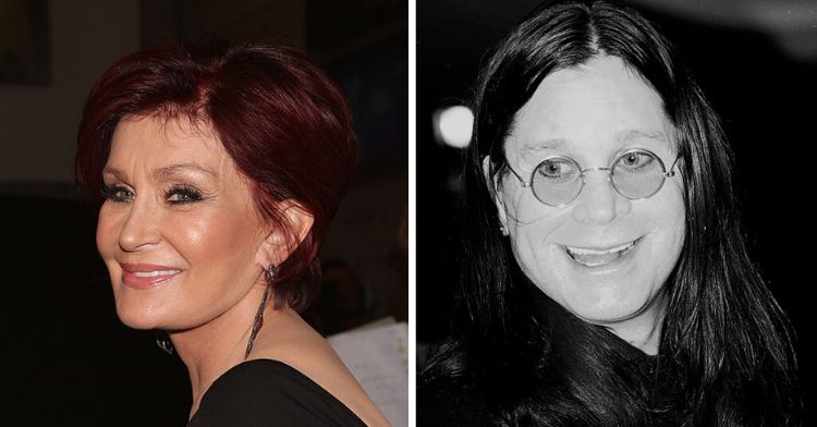 Portrait images of Sharon Osbourne (left) and Ozzy Osbourne (right.