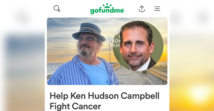 ken hudson gofundme with circle image of steve carell