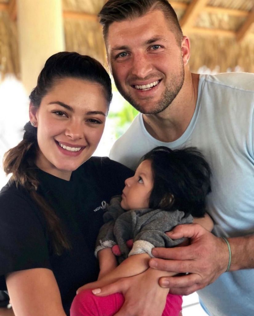 Tim and Demi-Leigh Tebow with Scarlet