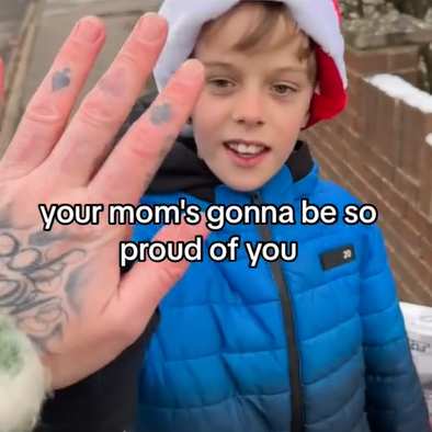 kid gets high five for selling his toys to pay for christmas present