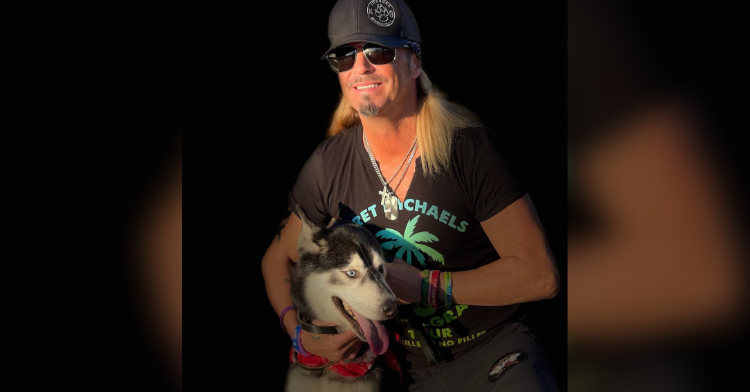 bret michaels and husky dog