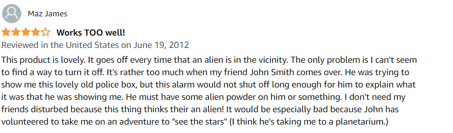 amazon review