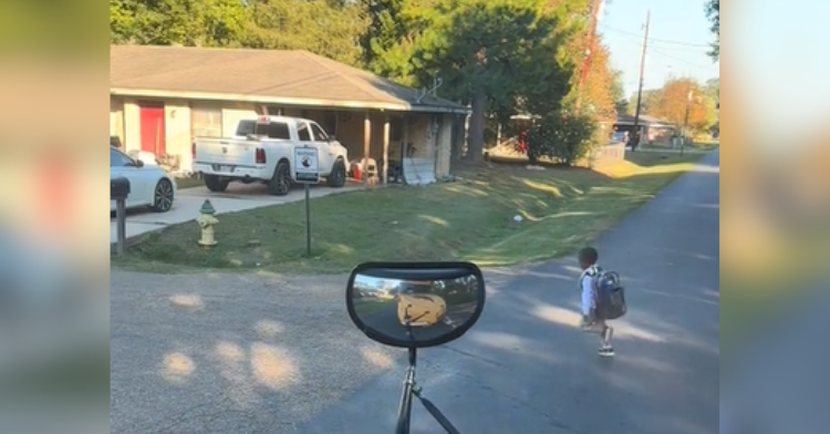 kid running down street