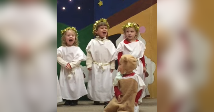 little kids sing as angels