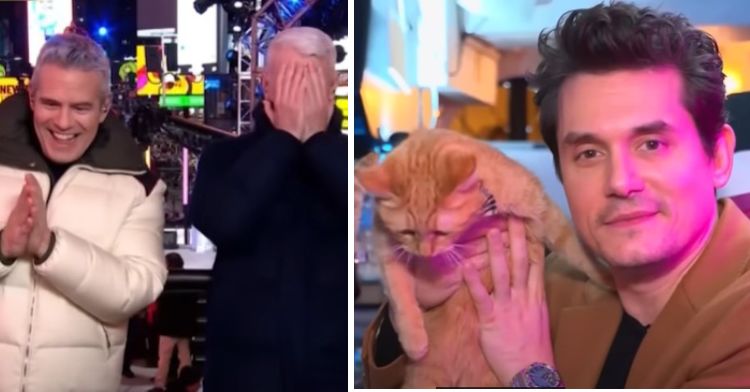 Anderson Cooper and Andy Cohen interviewing John Mayer.