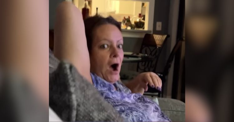 A mom is completely shocked by her son's prank.