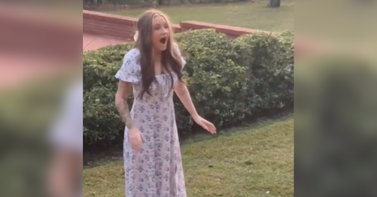 excited woman