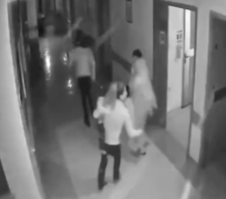 Security footage of nurses saving babies during an earthquake in Turkey. 