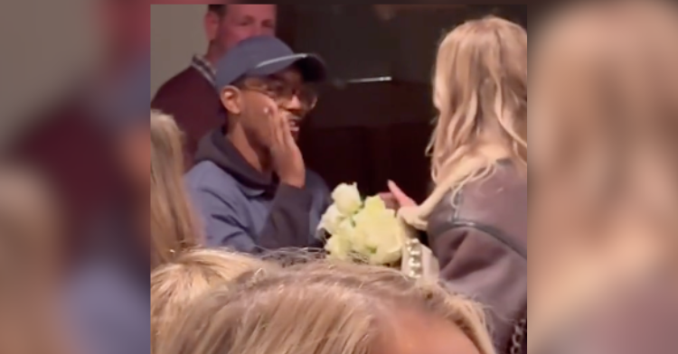 pizza guy at surprise party